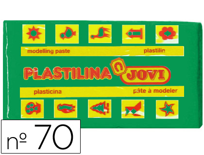 JOVI - PLASTILINA 70 VERDE CLARO -UNIDAD -TAMAÑO PEQUEÑO (Ref.70-10)