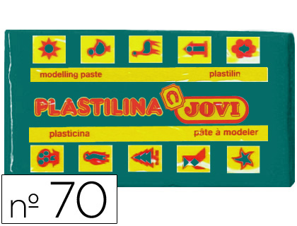 JOVI - PLASTILINA 70 VERDE OSCURO -UNIDAD -TAMAÑO PEQUEÑO (Ref.70-11)