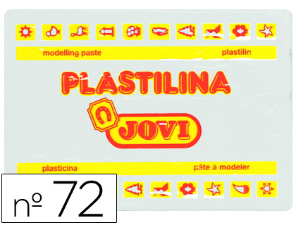 JOVI - PLASTILINA 72 BLANCO -UNIDAD -TAMAÑO GRANDE (Ref.72-01)