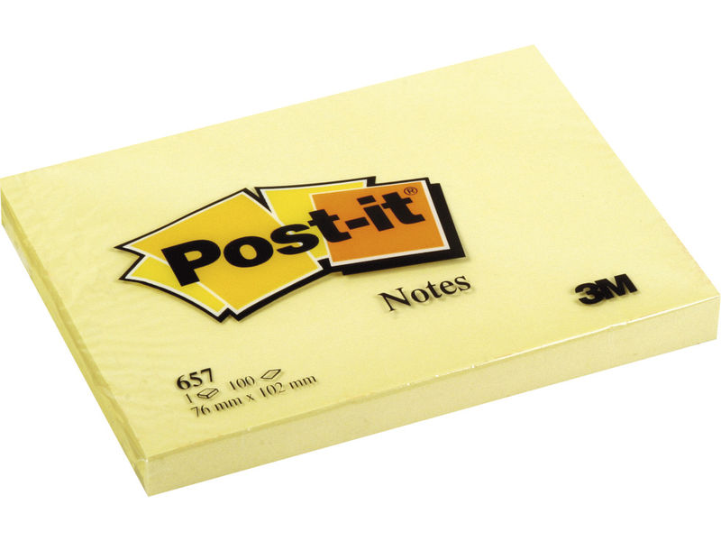 POST-IT - Notas adhesivas 100h Amarillo 76x102mm (Ref.FT500072846)