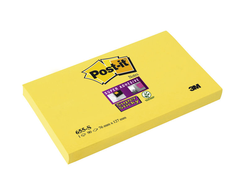 POST-IT - Bloc SUPER STICKY 76X127MM (Ref.FT510093667)