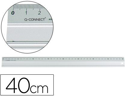 Q-CONNECT - REGLA METALICA ALUMINIO 40 CM (Ref.KF00287)