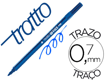 TRATTO - ROTULADOR OFFICE FINE PUNTA DE FIBRA TRAZO 0,7 MM AZUL (Ref.730501)