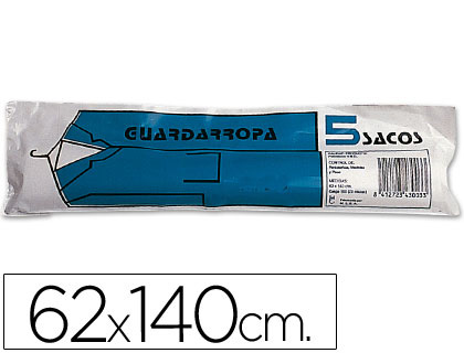 SACO GUARDARROPA GALGA 100 CM -ROLLO DE 5 SACOS (Ref.62X140)
