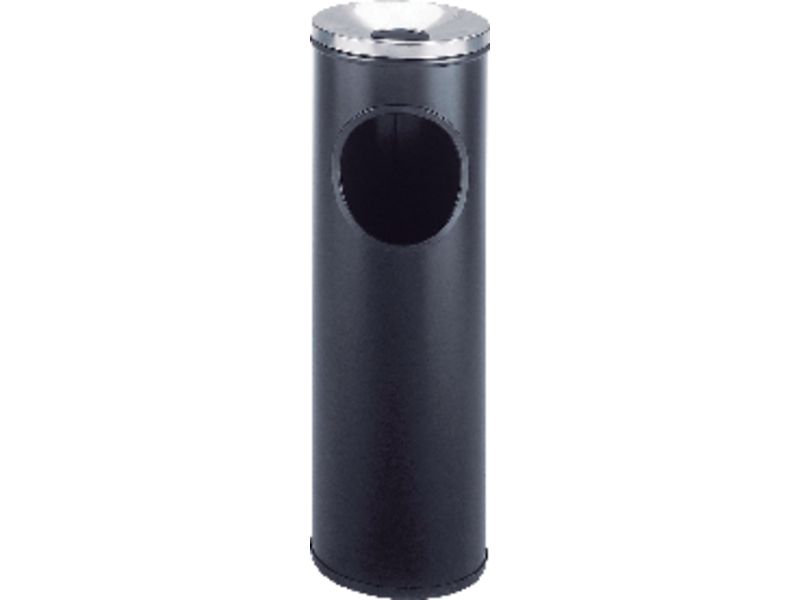 SIE - Cenicero-Papelera Metalica Perforado negro 24 litros (Ref.401-N)