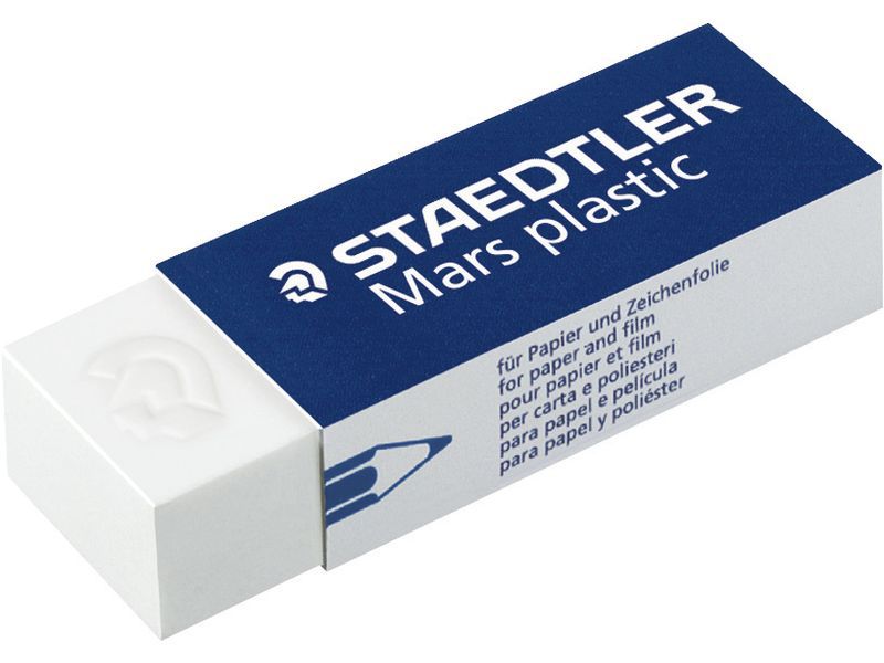 STAEDTLER - Goma de borrar Mars plastic Blanca Suave Sin virutas (Ref.52650)