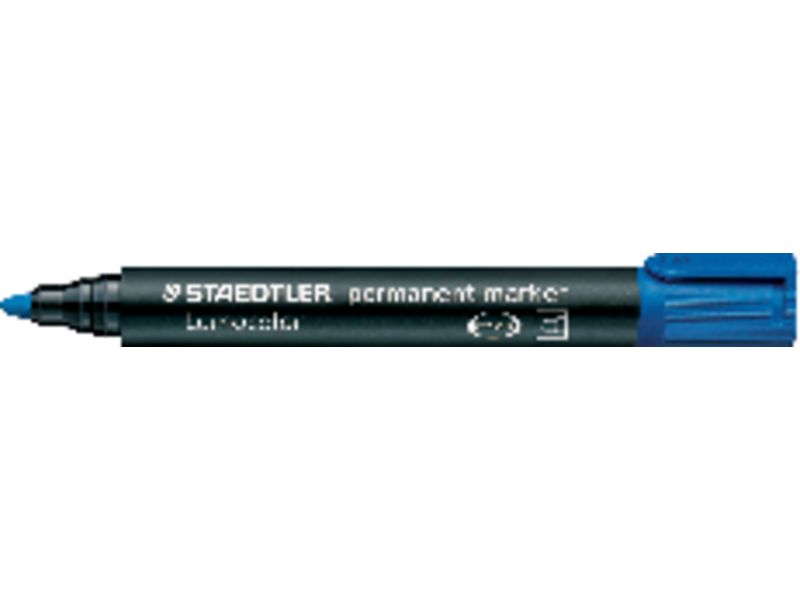 STAEDTLER - Marcador permanente Lumocolor 352 Trazo 2mm Punta conica Tinta base alcohol Azul (Ref.352-3)