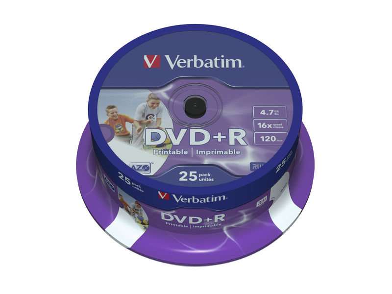 VERBATIM - Dvd+R Advanced azo Bobina 25 16X 4.7GB (CANON L.P.I. 5,25€ Incluido) (Ref.43500)