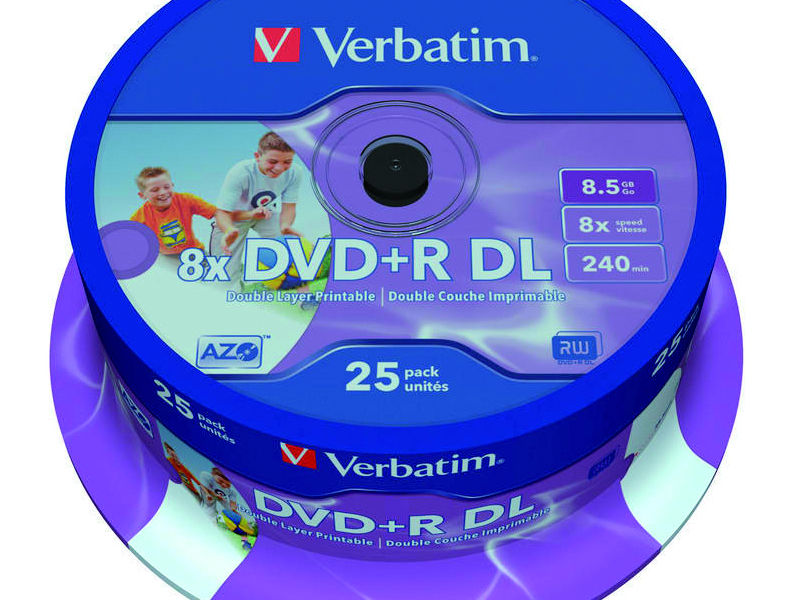 VERBATIM - Dvd+R Advanced azo Bobina 25 8X 8.5 GB (CANON L.P.I. 5,25€ Incluido) (Ref.43667)