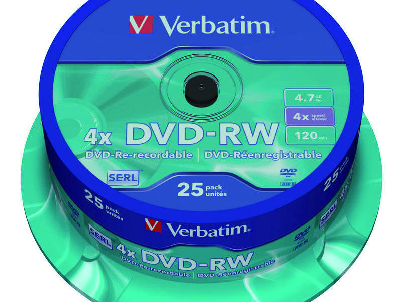 VERBATIM - Dvd+Rw Advanced Serl Bobina 25 4X 4.7GB (CANON L.P.I. 7€ Incluido) (Ref.43639)