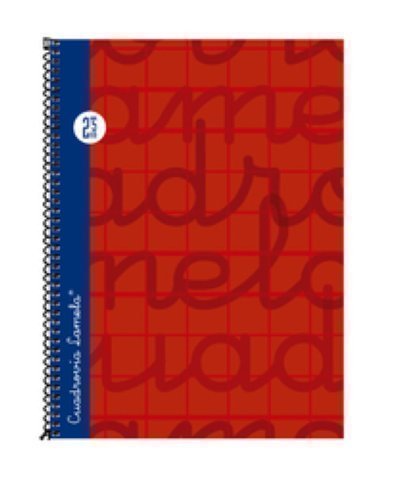 LAMELA - Cuaderno espiral 4º Rojo 80 h cuadrícula 2,5 (Ref.7CTE002R)
