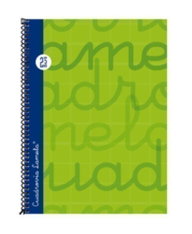 LAMELA - Cuaderno espiral 4º Verde 80 h cuadrícula 2,5 (Ref.7CTE002V)