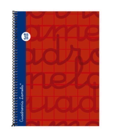 LAMELA - Cuaderno espiral 4º Rojo 80 h cuadrícula 3 (Ref.7CTE003R)