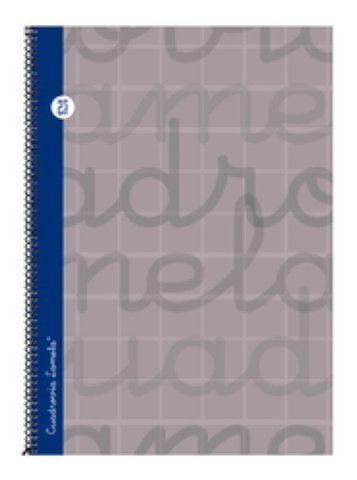 LAMELA - Cuaderno espiral Folio Gris 80 h cuadrícula 2,5 (Ref.7FTE002G)