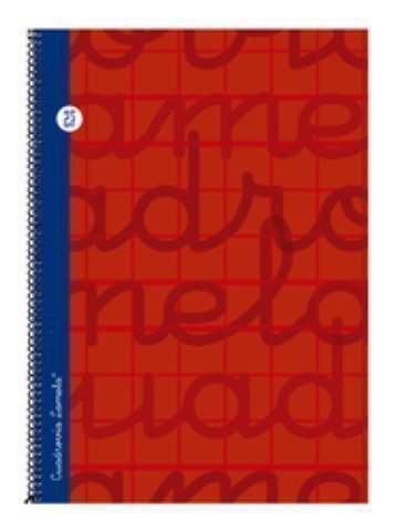 LAMELA - Cuaderno espiral Folio Rojo 80 h cuadrícula 2,5 (Ref.7FTE002R)