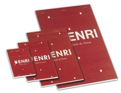 ENRI - Bloc Grapado Tapa Blanda A7 80 Hojas Liso Rojo (Ref.100101125)