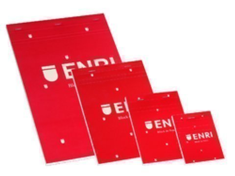ENRI - Bloc Grapado Tapa Blanda A5 80 Hojas 4X4 Rojo (Ref.100102763)