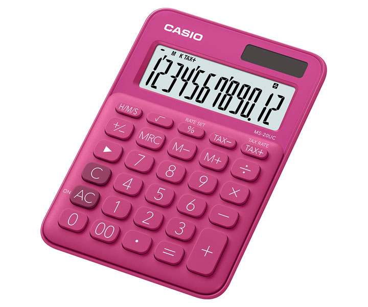 CASIO - Calculadora SobremesaRoja (Ref.MS-20UC-RD)