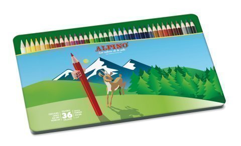 ALPINO - Estuche metálico 36 lápices colores (Ref.AL010760)