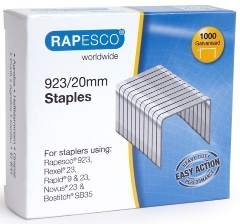 RAPESCO - Caja 1000 grapas galvanizadas 923/20mm (Tipo 23) (Ref.1241)