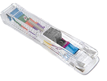 RAPESCO - Supaclip® 40 Dispensador Translúcido con 25 Clips Multicolor. Capacidad 40 Hojas. (Ref.RC4025MC)