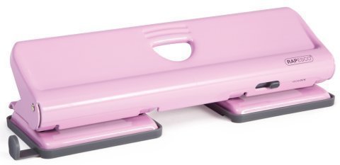 RAPESCO - Perforadora 720 Metálica de 4 Agujeros con capacidad para 20 hojas. Color rosa. (Ref.1347)