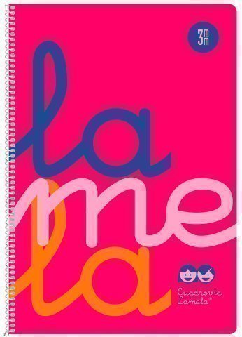 LAMELA - Cuaderno Fº polipropileno C3 80 hojas 90 grs rosa (Ref.7FTP003R)