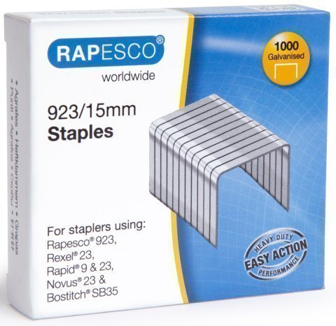 RAPESCO - Caja 1000 grapas galvanizadas 923/15mm (Tipo 23) (Ref.1239)