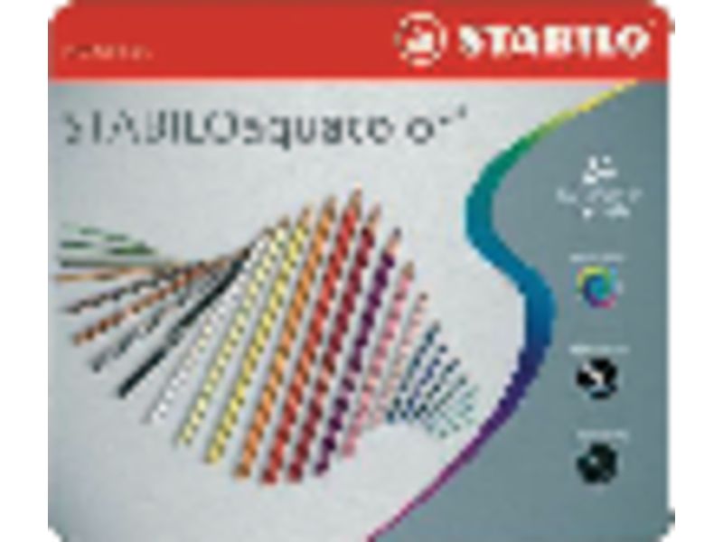 STABILO - Lapices colores Aquacolor Estuche Metalico 24 ud Colores Surtidos Acuarelables (Ref.1624-6)