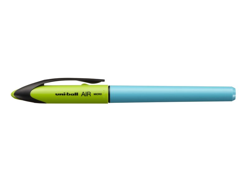 UNI-BALL - Roller Air Micro UBA-188-M. Bola 0,5 mm. DUO verde lima-azul. Tinta negra. (Ref.210575000)
