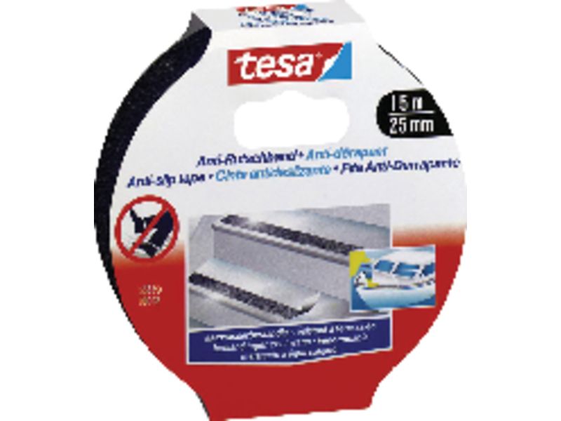 TESA - Cintas Seguridad 25mmX15m Negro Antideslizante (Ref.55589-00000-00)