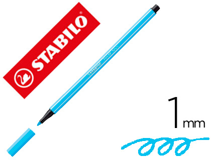 STABILO - Rotulador Pen 68 azul fluorescente (Ref.68/031)