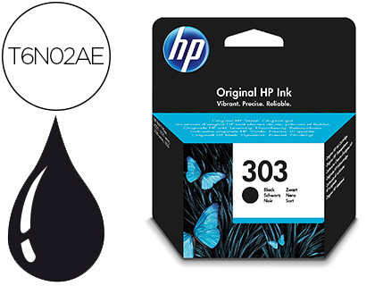 HP ( HEWLETT PACKARD ) - cartucho inyección negro 303 ENVY 7800 (Ref.T6N02AE)