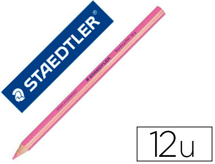 STAEDTLER - LAPICES FLUORESCENTE TRIANGULAR TOP STAR ROSA CAJA DE 12 UNIDADES (Ref.128 64-23)