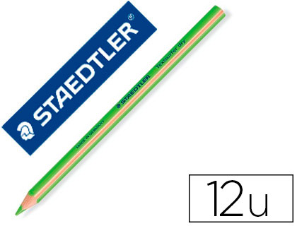 STAEDTLER - LAPICES FLUORESCENTE TRIANGULAR TOP STAR VERDE CAJA DE 12 UNIDADES (Ref.128 64-5)