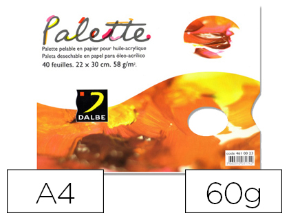 DALBE - PALETA PAPEL DESECHABLE DIN A4 40 HOJAS 60 GR (Ref.A15311)
