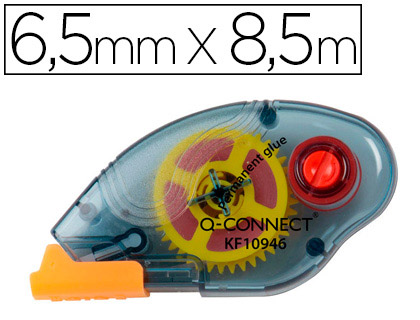 Q-CONNECT - PEGAMENTO ROLLER COMPACT PERMANENTE 6,5 MM DE ANCHO X 8,5 MT - UNIDAD (Ref.KF10946)