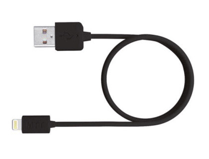 MEDIARANGE - CABLE USB 2.0 A APPLE LIGHTNING USB 2.0 LONGITUD DE CABLE 1 MT NEGRO (Ref.MRCS137)