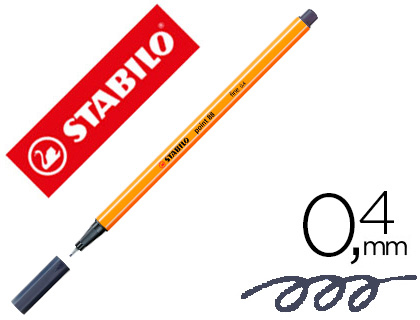 STABILO - Rotulador Point 88 0.4mm gris payne (Ref.88/98)