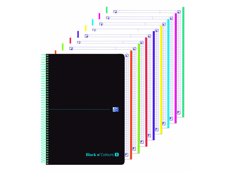 OXFORD - Cuaderno 8T Plástico A4+160H 5X5 Azul (Ref.400088489)