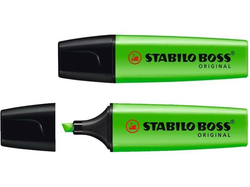 STABILO - Marcador fluorescente Trazo 2-5mm Tinta base agua Verde (Ref.70/33)