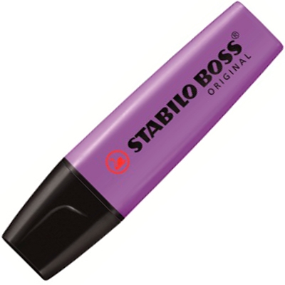 STABILO - Marcador fluorescente Boss Vio Trazo 2-5mm Tinta base agua Violeta (Ref.70/55)