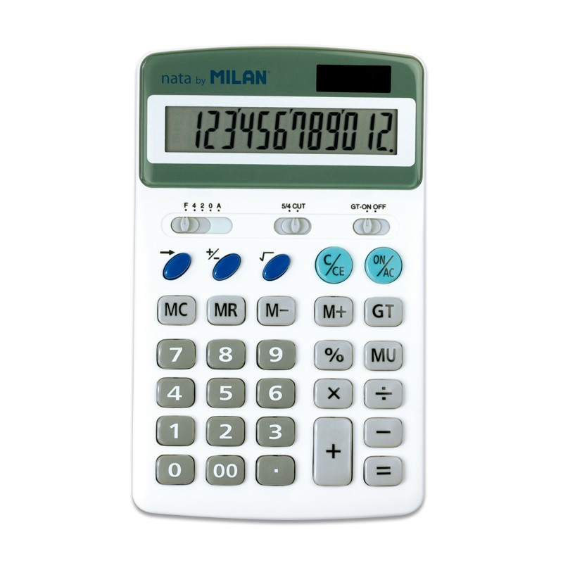 MILAN - Calculadora sobremesa 12 dígitos Blanca (Ref.40920BL)