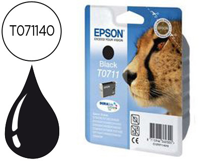 EPSON - Cartuchos ORIGINALES Inyección De Tinta INY NEG 7,4ML T071 (Ref.C13T07114012)
