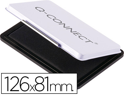 Q-CONNECT - TAMPON N.1 126X81 MM NEGRO (Ref.KF15440)