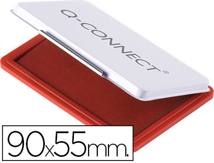 Q-CONNECT - TAMPON N.3 90X55 MM ROJO (Ref.KF16316)
