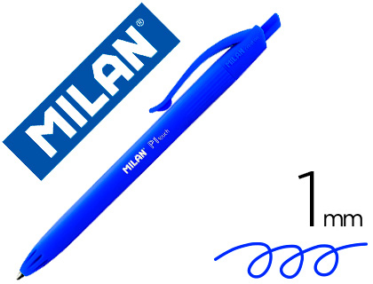 MILAN - Bolígrafo Retráctil P1 TOUCH AZUL Trazo 1mm (Ref.176510925)