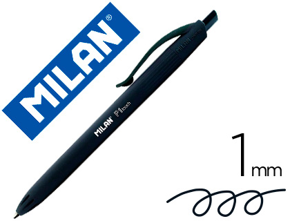 MILAN - Bolígrafo Retráctil P1 TOUCH NEGRO Trazo 1mm (Ref.176511925)