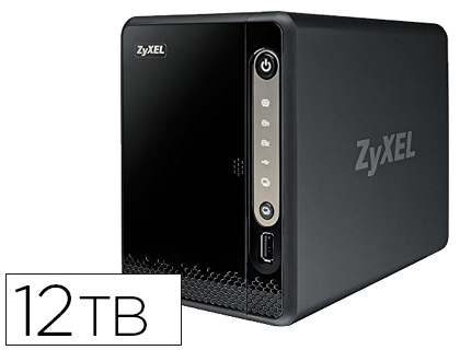 ZYXEL - DISCO DURO 3,5&quot; EXTERNO HDD 12 TB 2 USB 3.0 DOBLE NUCLEO 2 BAHIAS NEGRO (Ref.NAS326-EU0101F)