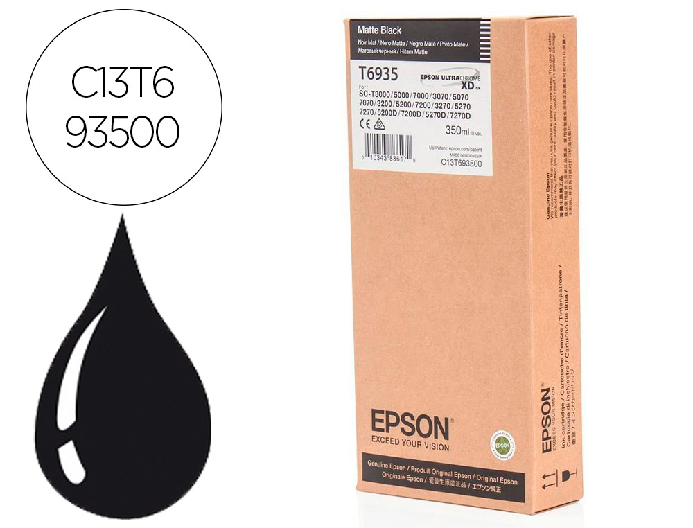 EPSON - Ink-jet gf serie sc-t negro mate 350 ml (Ref. C13T693500)